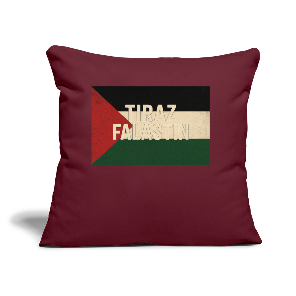 Coussin et housse de 45 x 45 cm - bordeaux