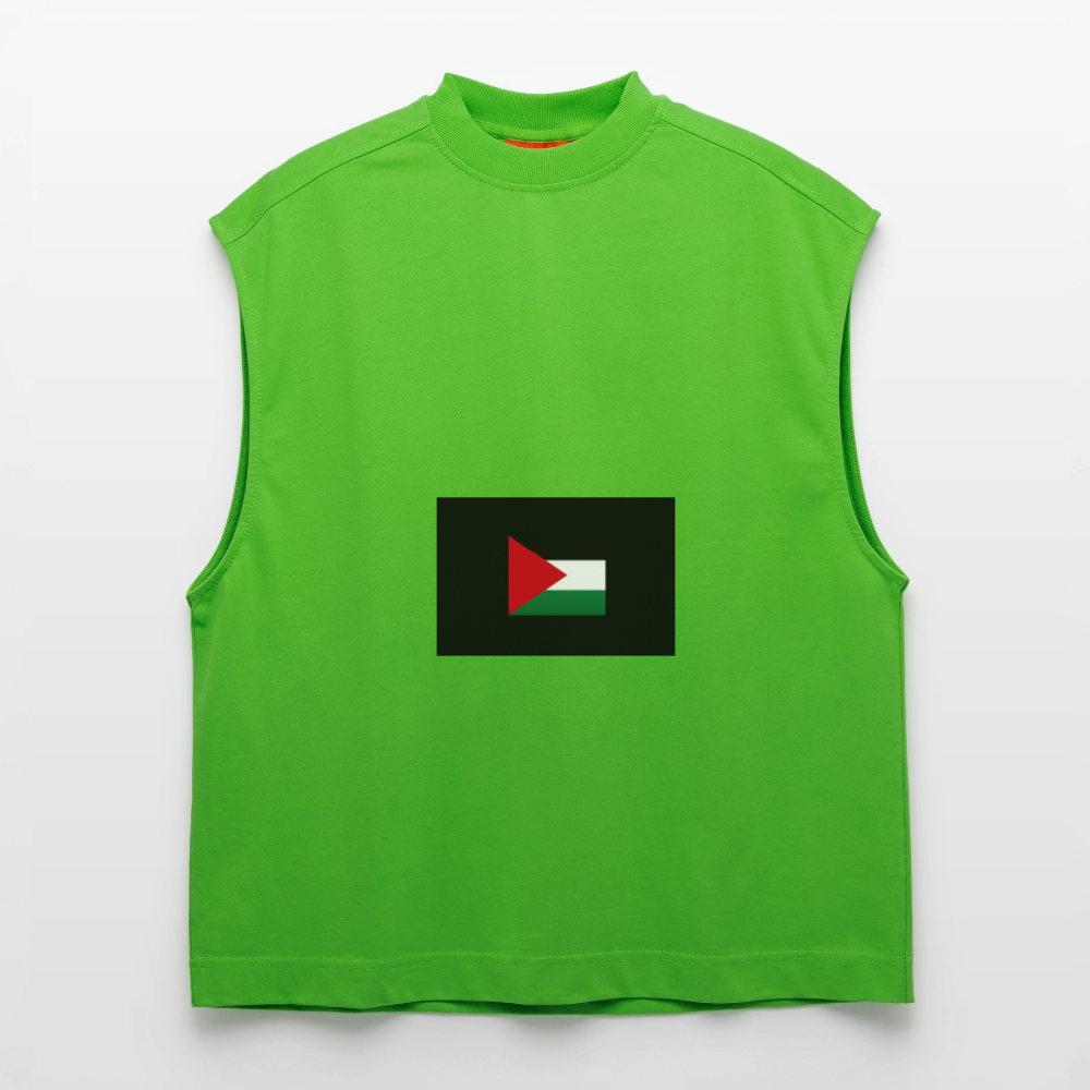 Débardeur bio épais oversize fabriqué en UE palestine - Apple Neon