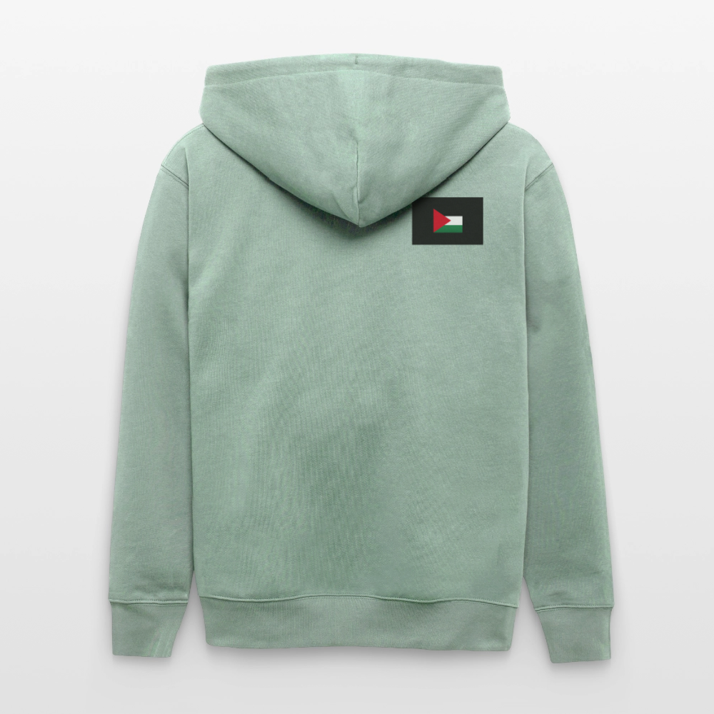 Veste à capuche bio CULTIVATOR Stanley/Stella Unisexe Palestine - vert de gris clair