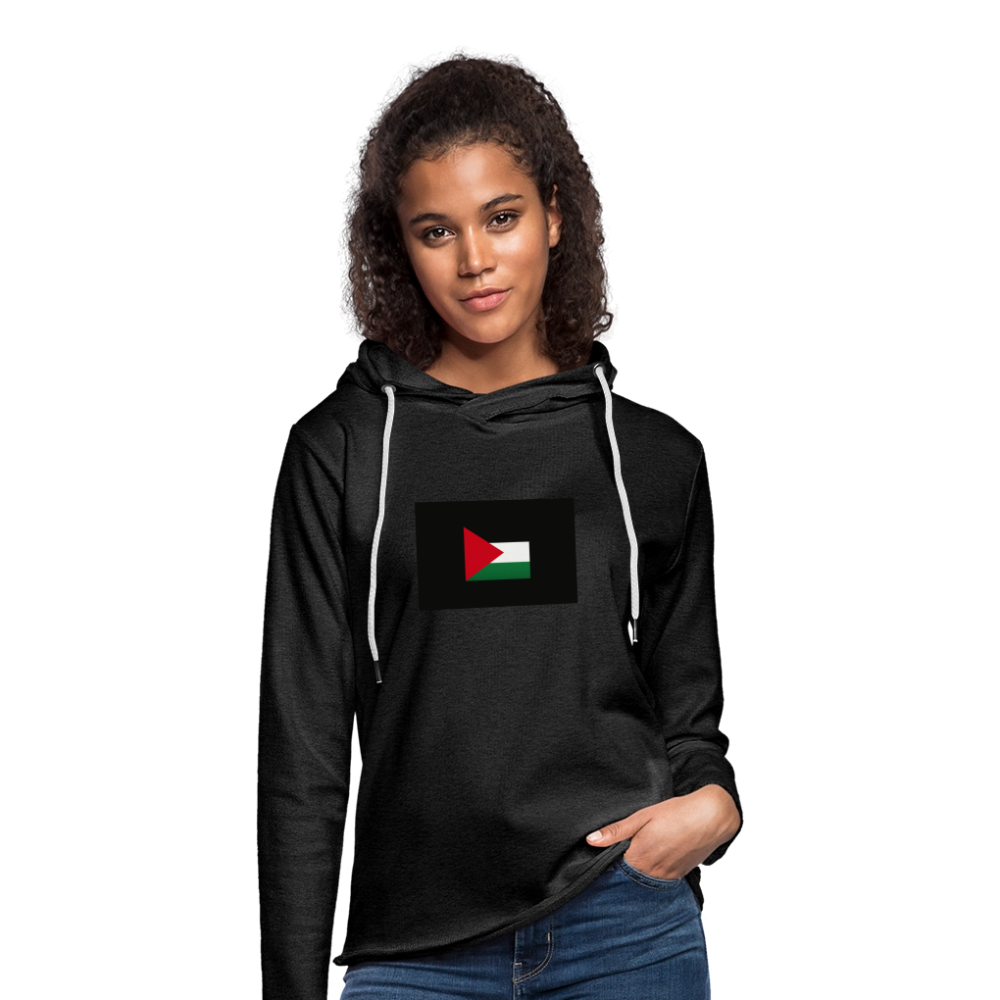 Sweat-shirt à capuche léger unisexe Palestine - charbon
