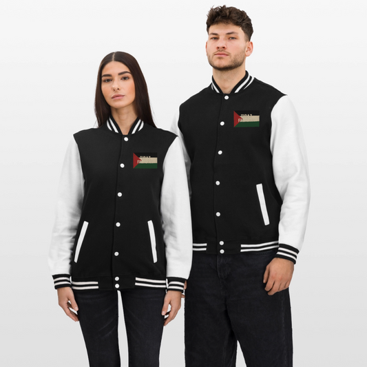 Veste Teddy - noir/blanc