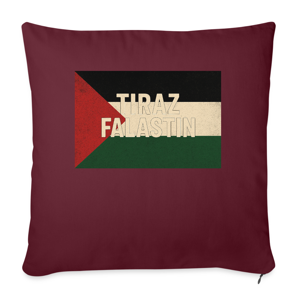 Coussin et housse de 45 x 45 cm - bordeaux