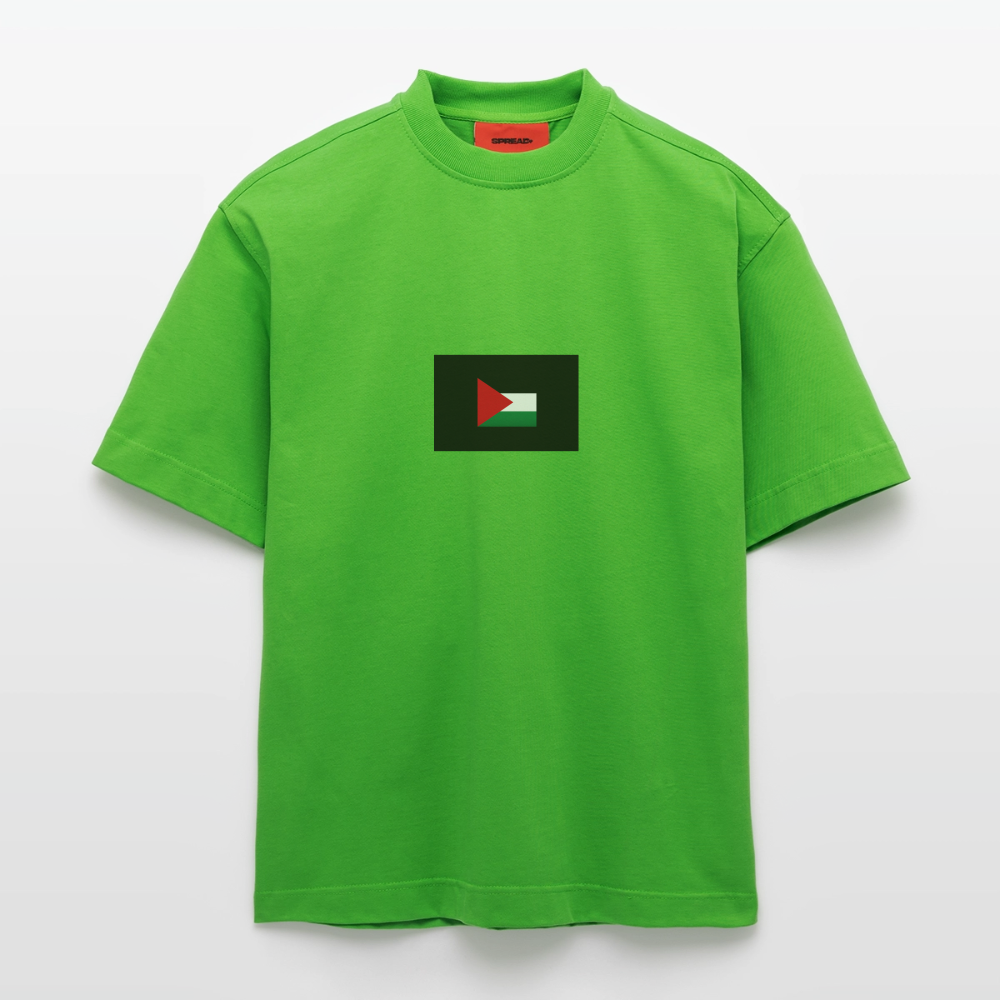 T-shirt bio épais oversize fabriqué en UE palestine - Apple Neon