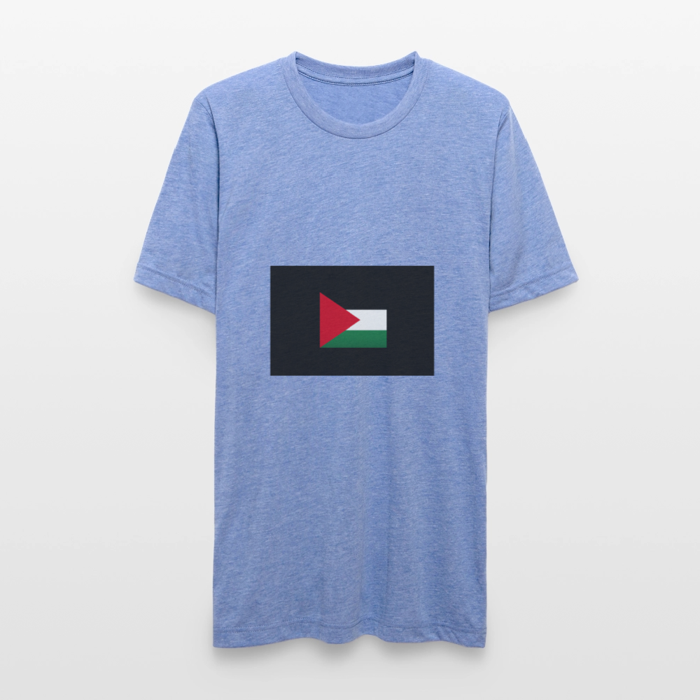 T-shirt chiné Bella + Canvas Unisexe Palestine - bleu chiné