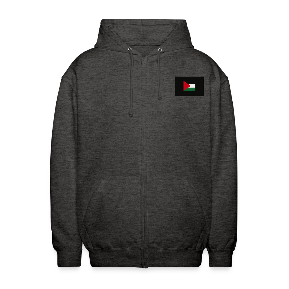 Veste à capuche unisexe Palestine - charbon