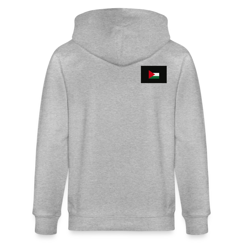 Veste à capuche bio CULTIVATOR Stanley/Stella Unisexe Palestine - gris chiné