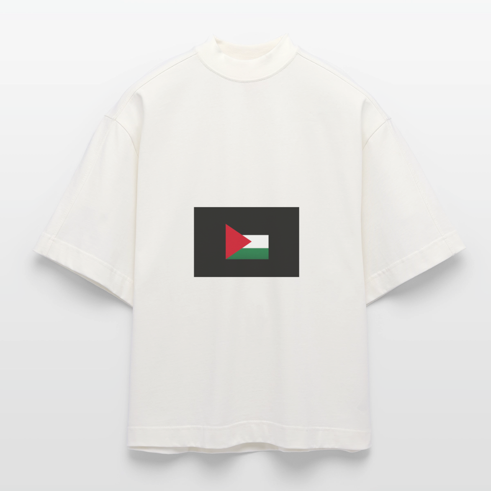 T-shirt bio épais oversize Boxy fabriqué en UE palestine - OFF WHITE