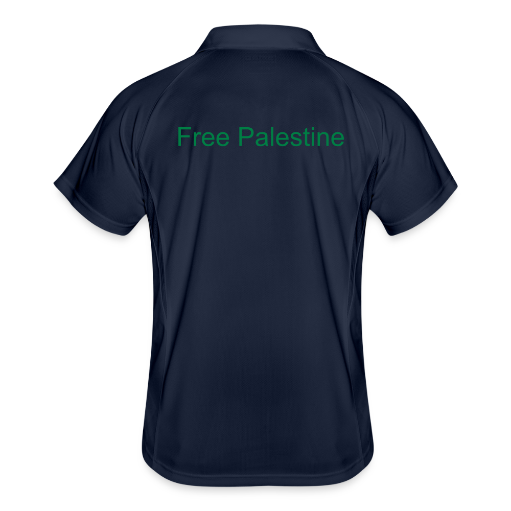 Men's Polo breathable Palestine - navy/white