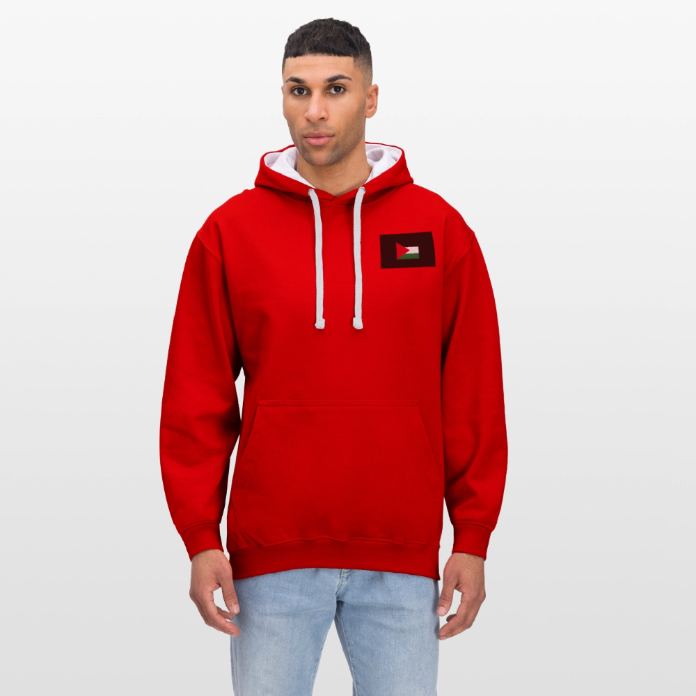 Sweat-shirt contraste Palestine - rouge/blanc