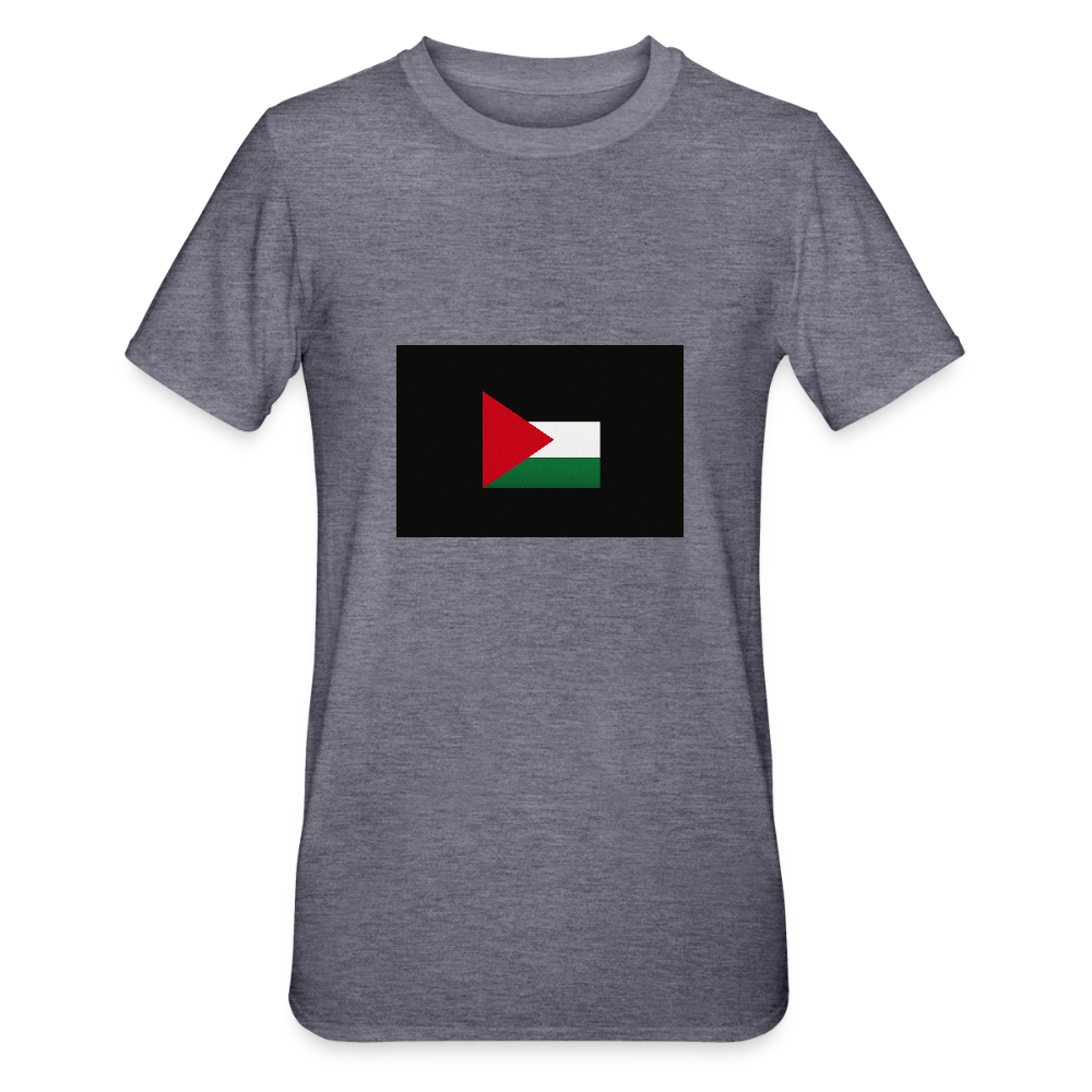 T-shirt polycoton Unisexe Palestine - marine chiné