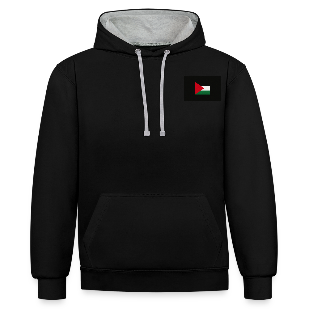Sweat-shirt contraste Palestine - noir/gris chiné