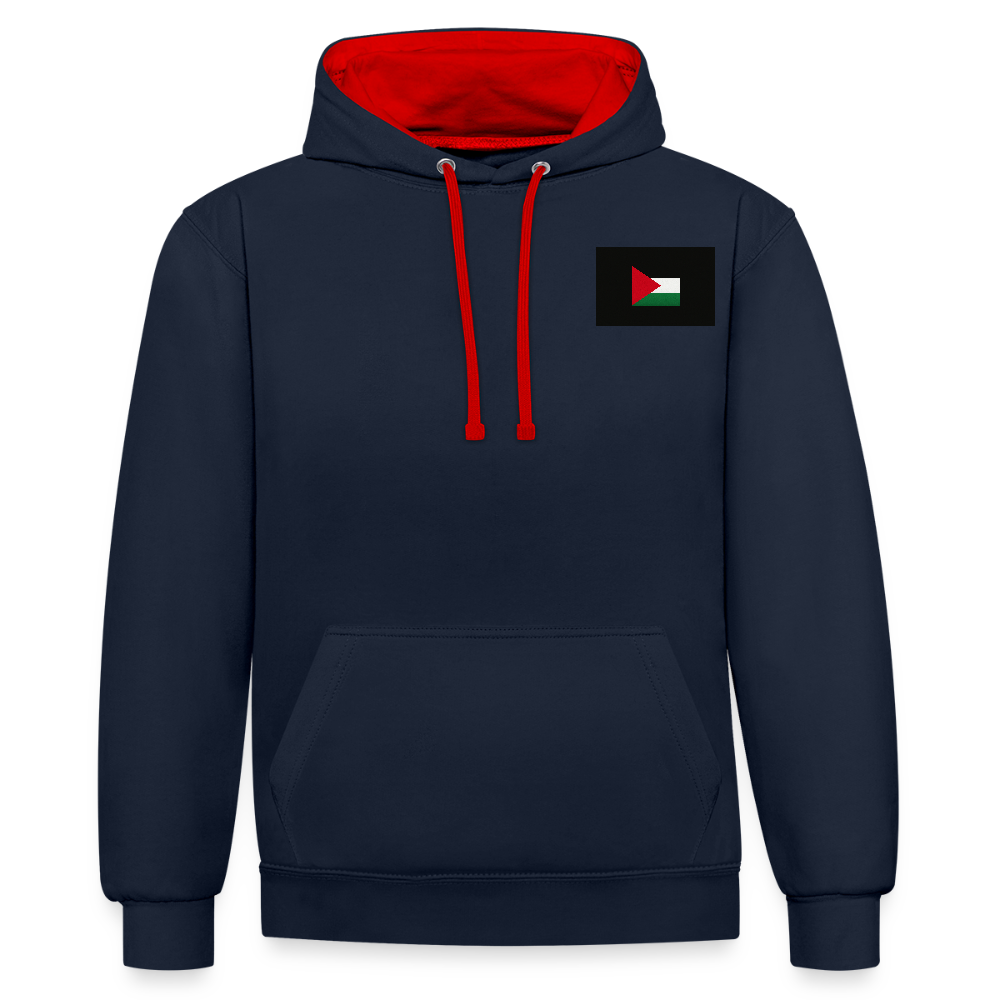 Sweat-shirt contraste Palestine - bleu marine/rouge
