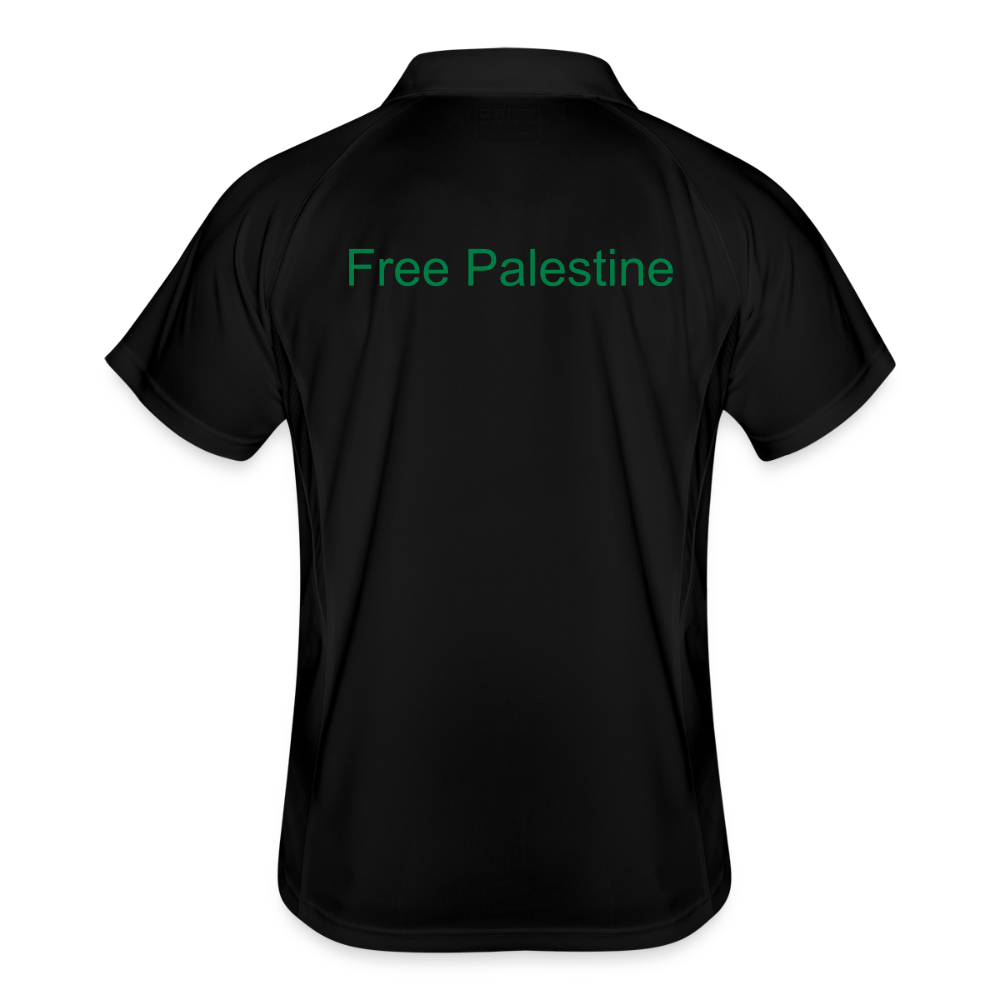 Men's Polo breathable Palestine - black/red