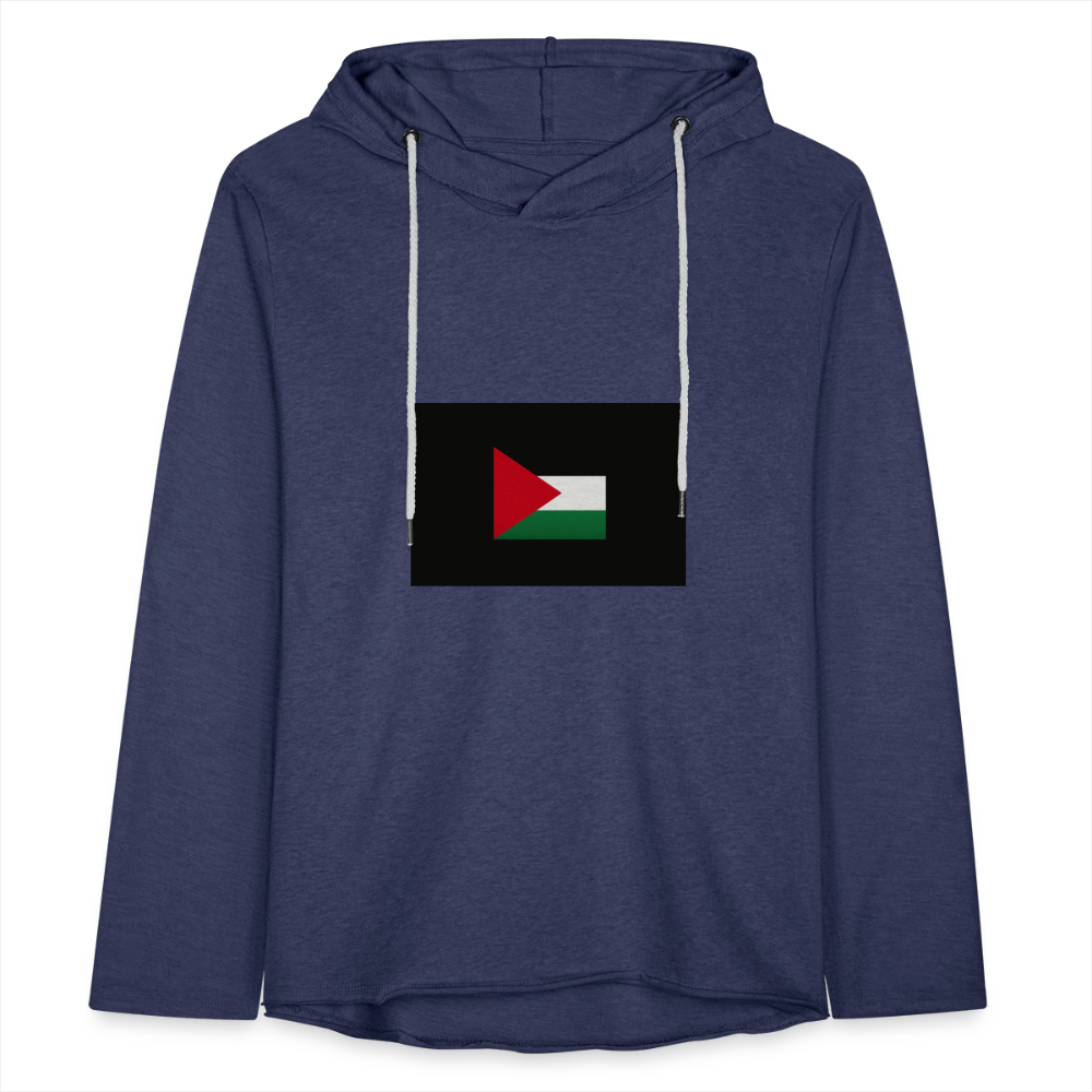 Sweat-shirt à capuche léger unisexe Palestine - marine chiné