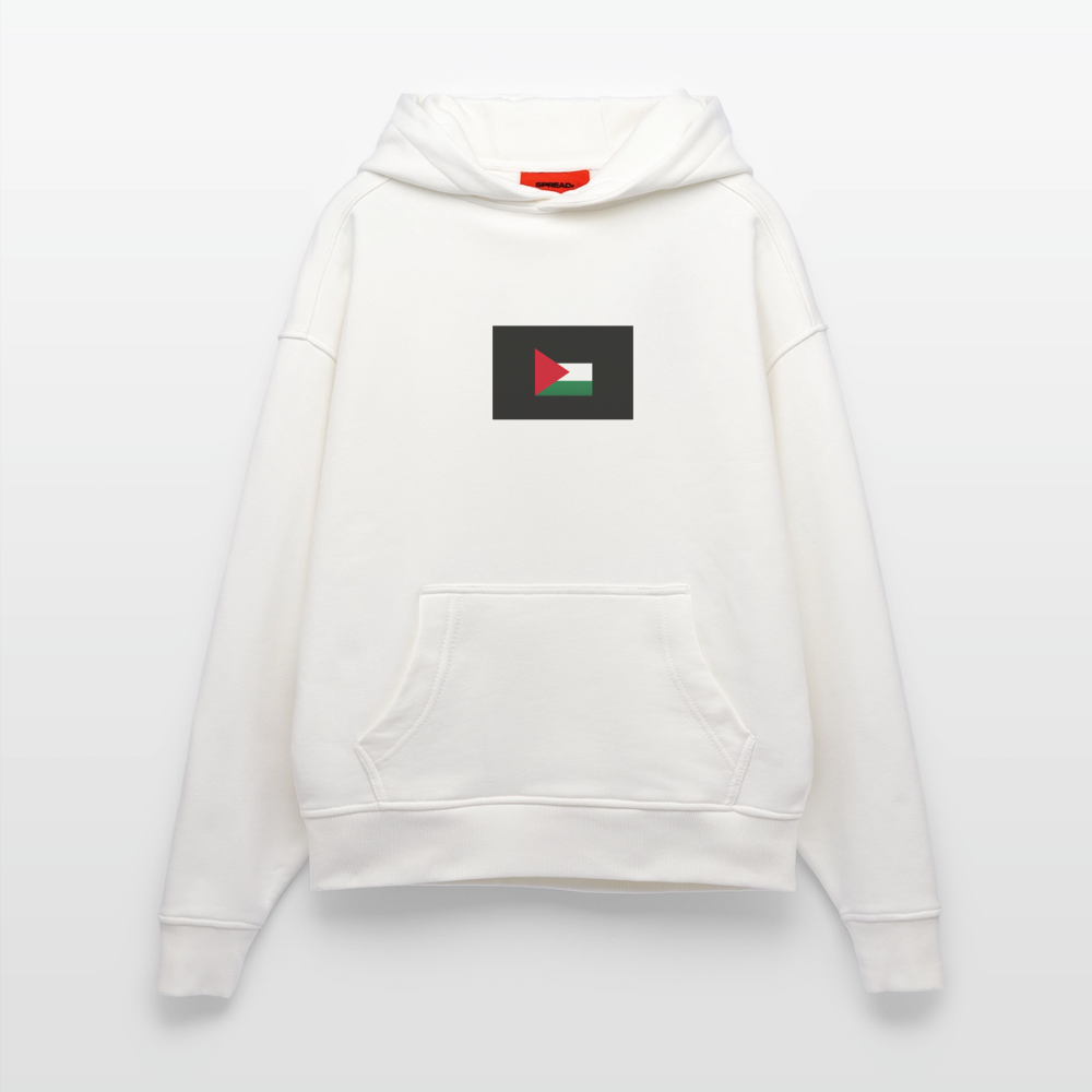 Sweat à capuche bio épais oversize fabriqué en UE palestine - OFF WHITE