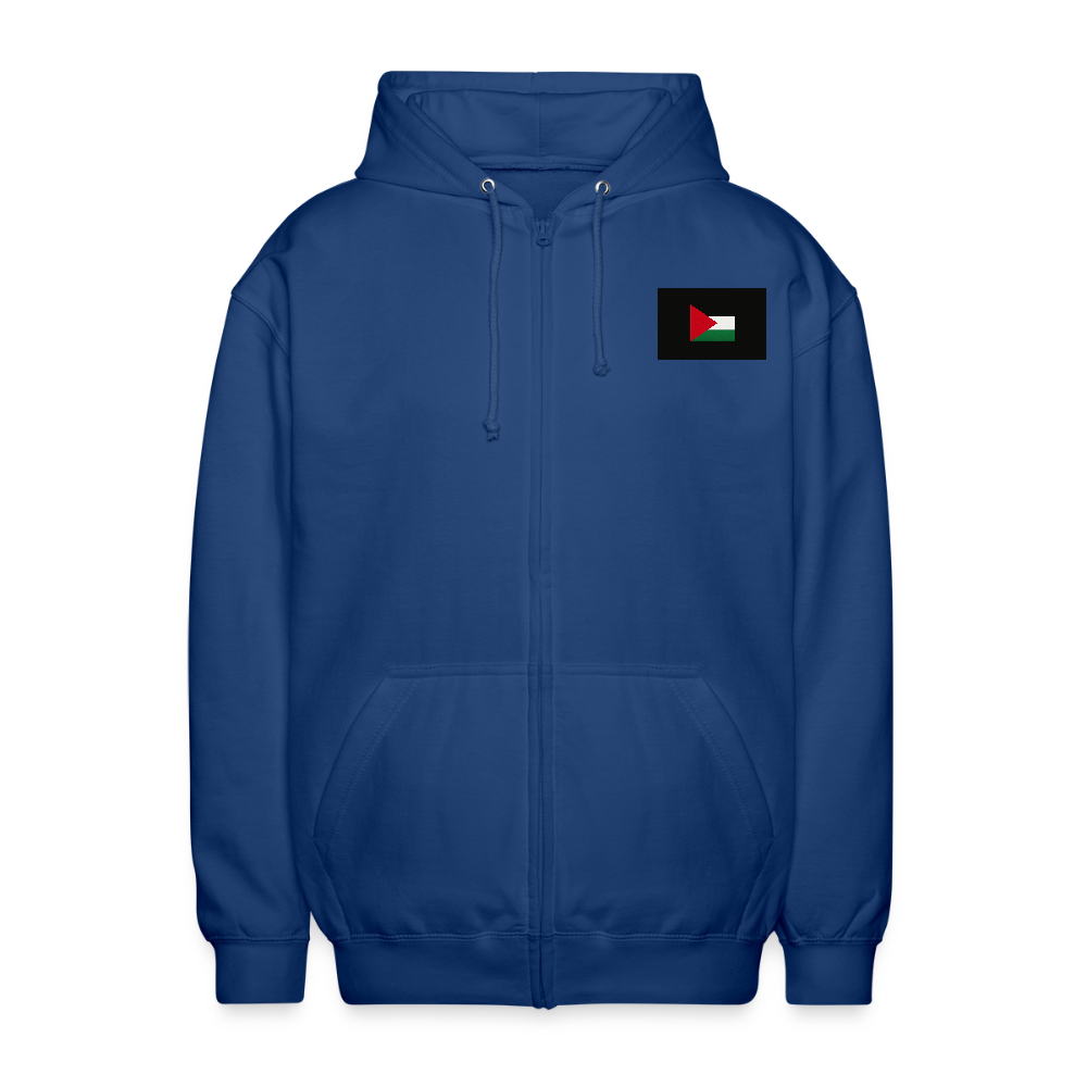Veste à capuche unisexe Palestine - bleu royal