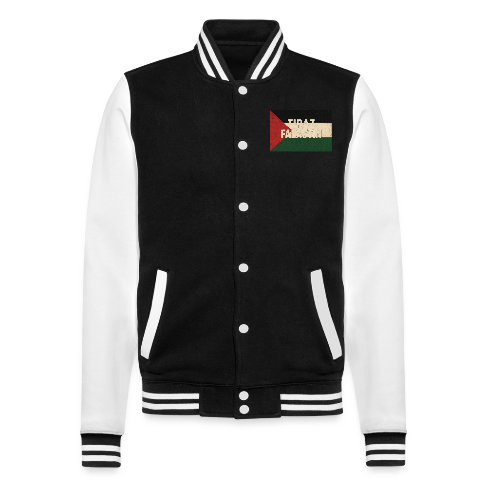 Veste Teddy - noir/blanc