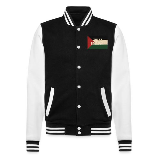 Veste Teddy - noir/blanc