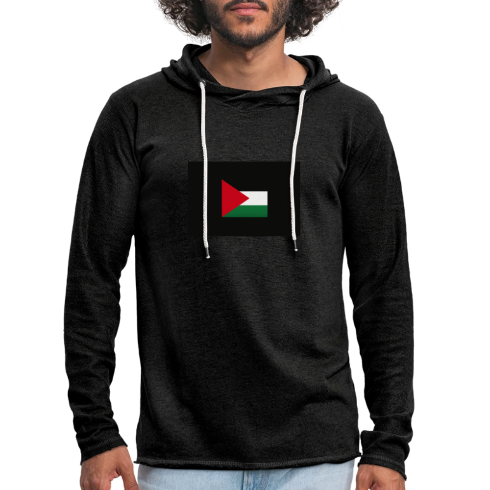 Sweat-shirt à capuche léger unisexe Palestine - charbon