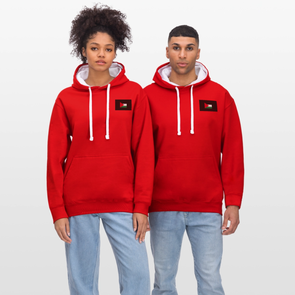 Sweat-shirt contraste Palestine - rouge/blanc