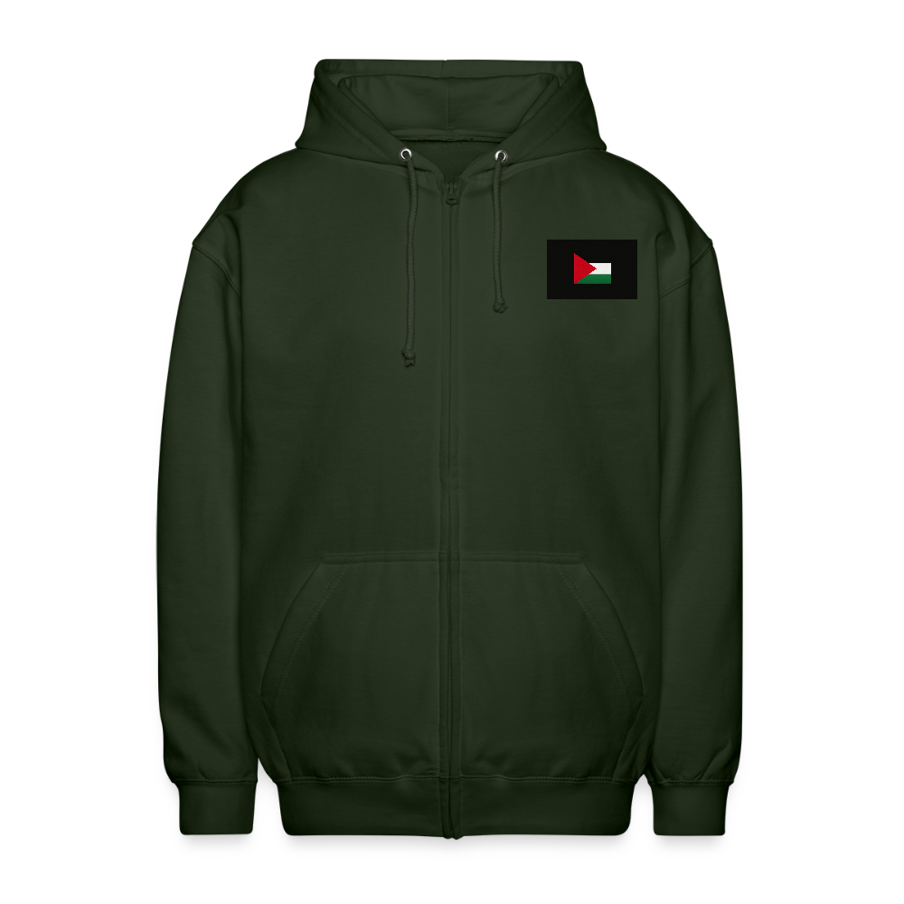 Veste à capuche unisexe Palestine - vert forêt