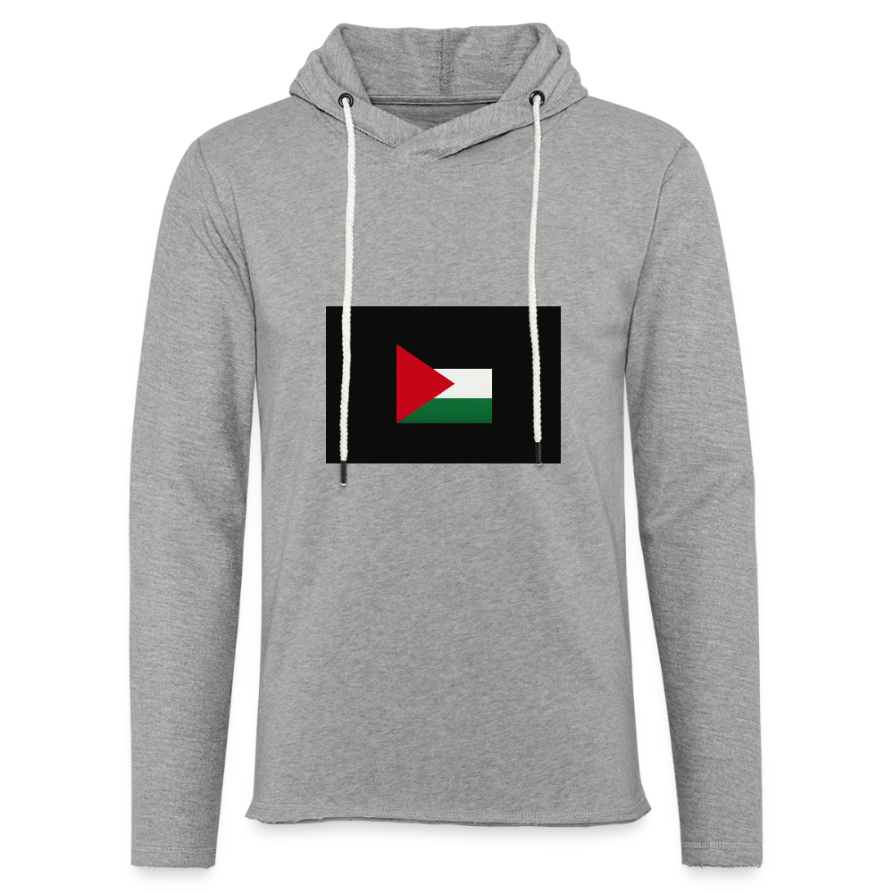 Sweat-shirt à capuche léger unisexe Palestine - gris chiné