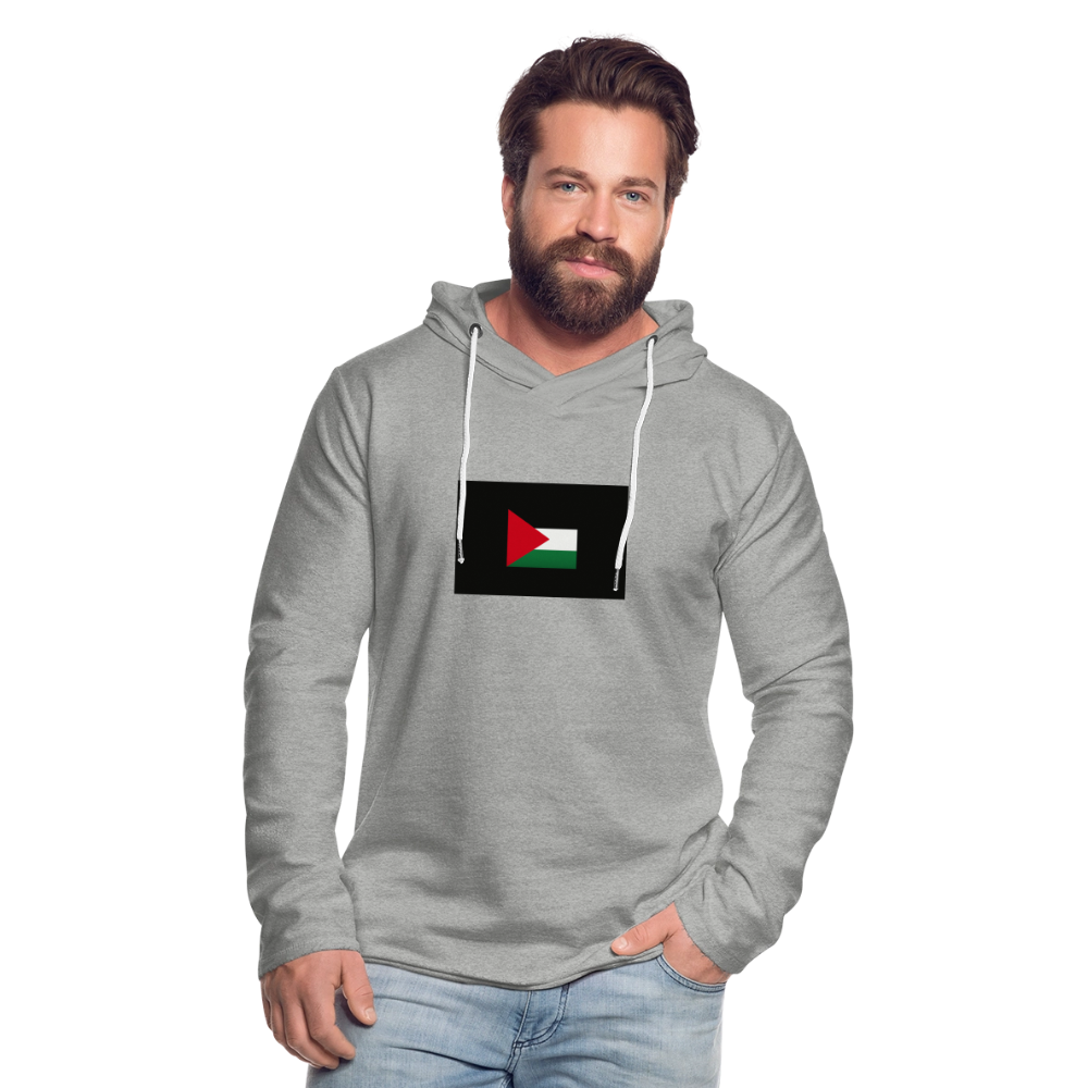 Sweat-shirt à capuche léger unisexe Palestine - gris chiné