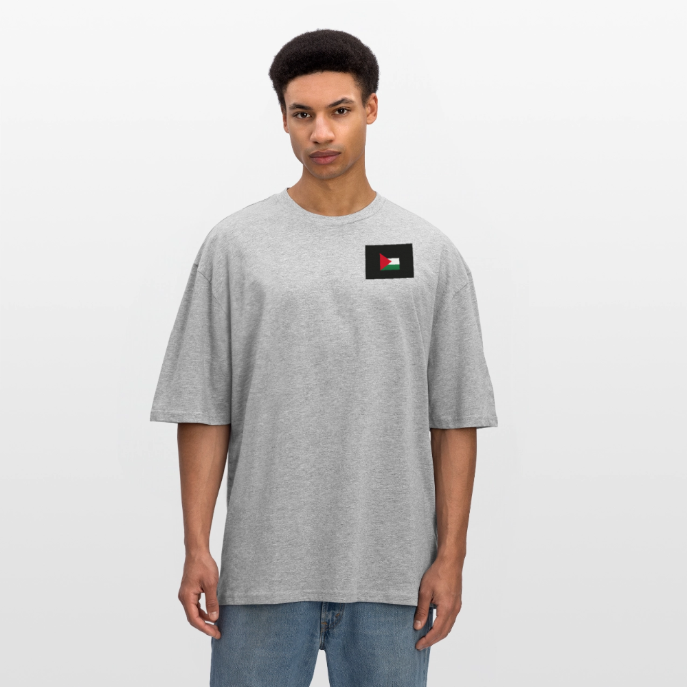 T-shirt oversize unisexe Palestine - gris chiné