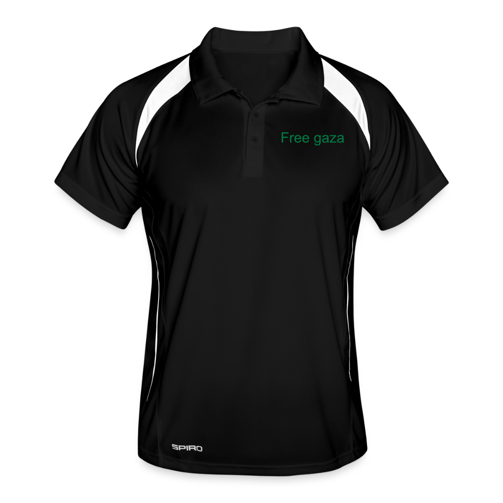 Men's Polo breathable Palestine - black/white