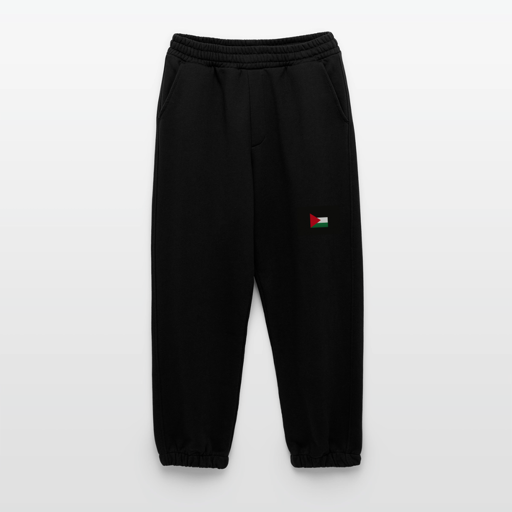 Pantalon de jogging bio épais fabriqué en UE Palestine - SOLID BLACK
