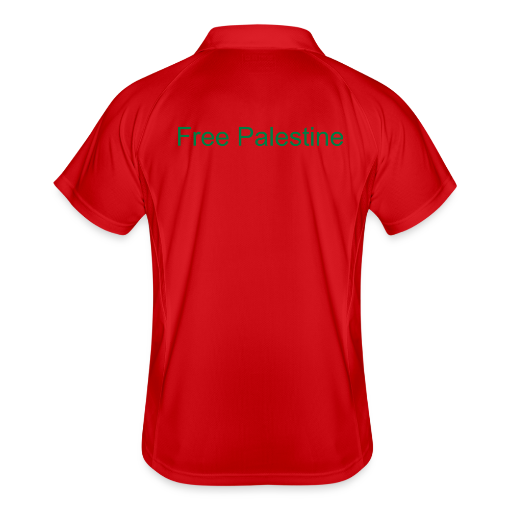 Men's Polo breathable Palestine - red/white