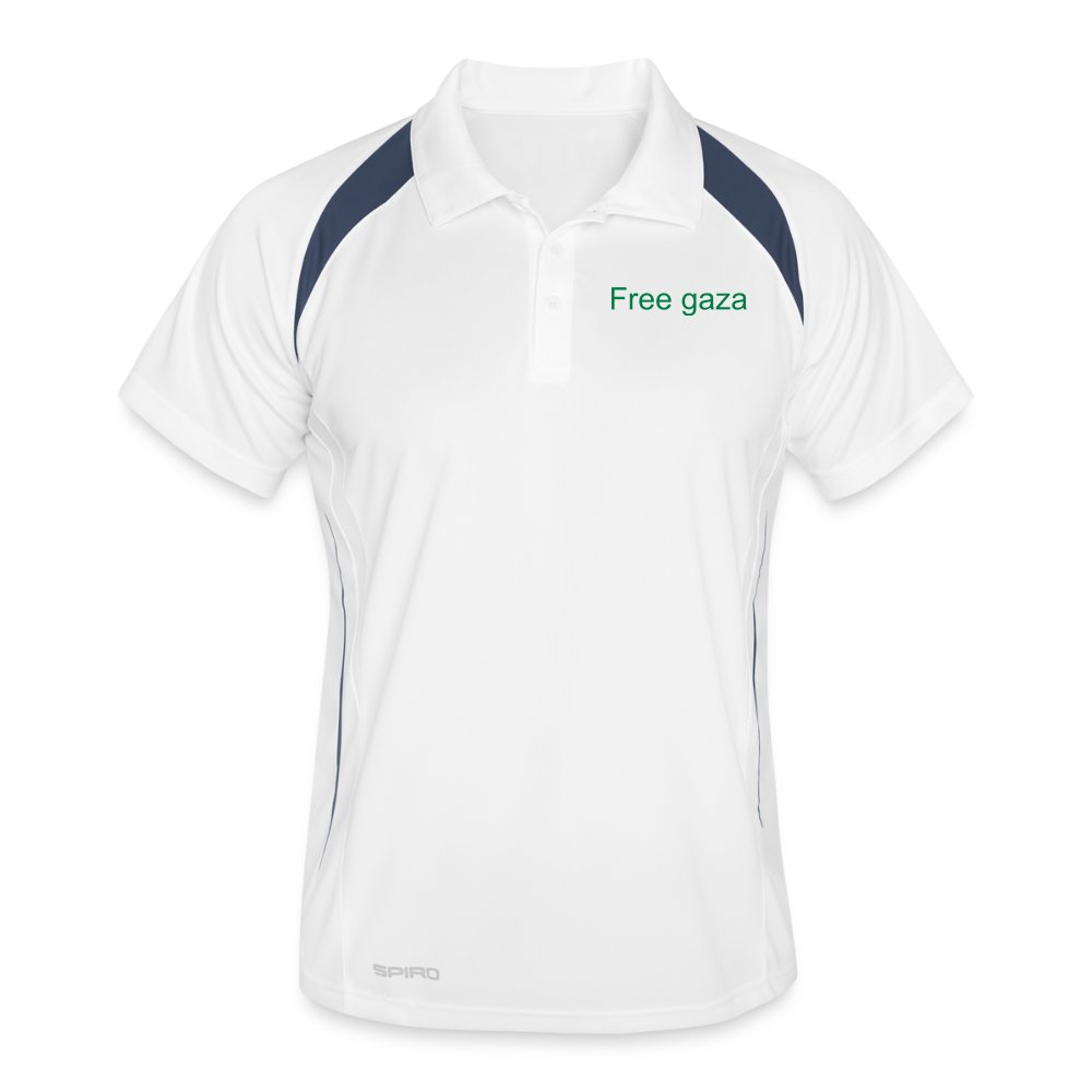 Men's Polo breathable Palestine - white/navy