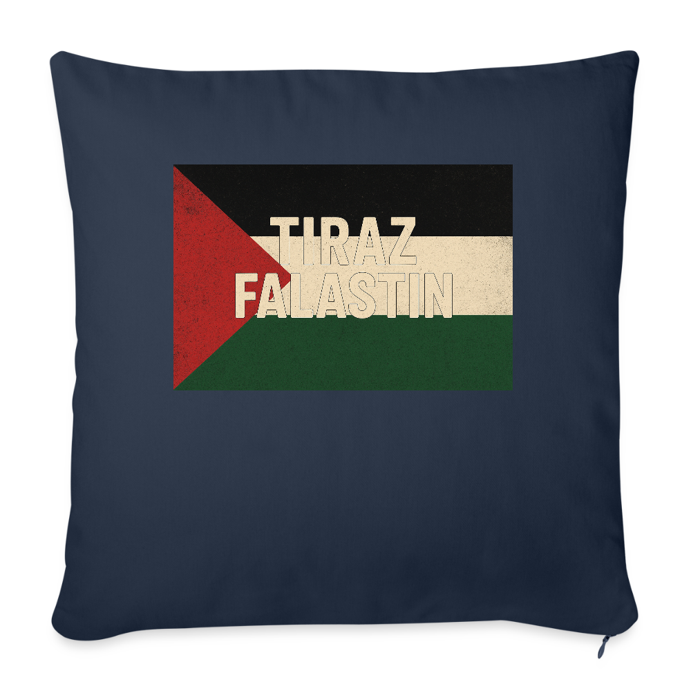 Coussin et housse de 45 x 45 cm - bleu marine