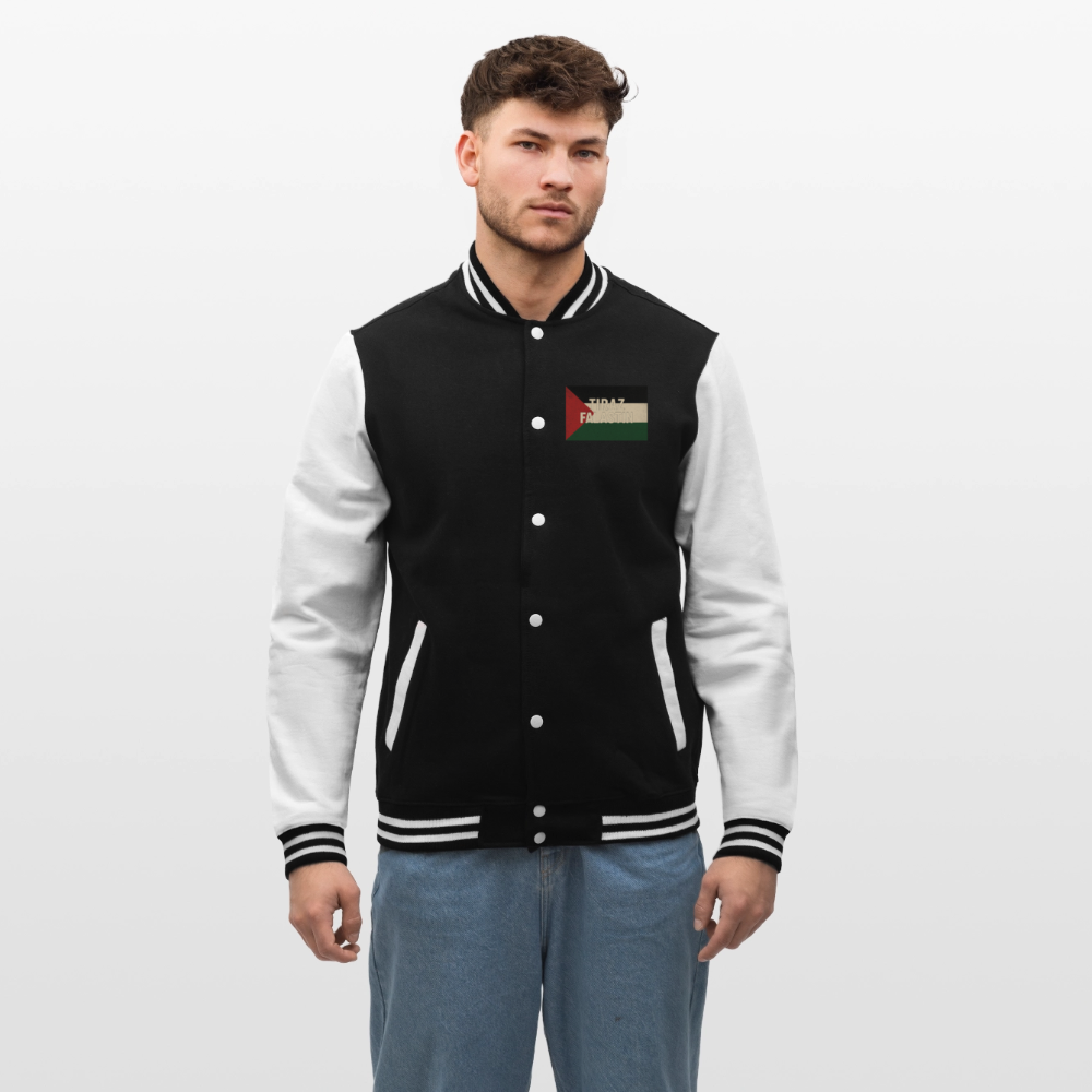 Veste Teddy - noir/blanc