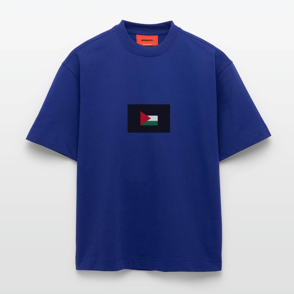 T-shirt bio épais oversize fabriqué en UE palestine - Iconic Blue