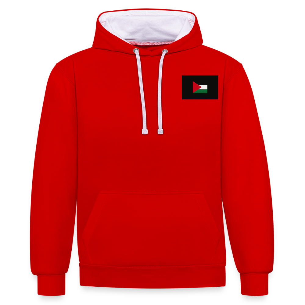 Sweat-shirt contraste Palestine - rouge/blanc