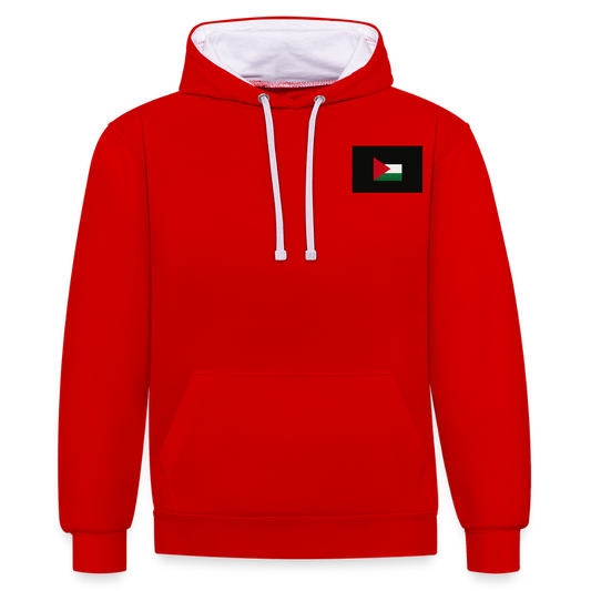 Sweat-shirt contraste Palestine - rouge/blanc