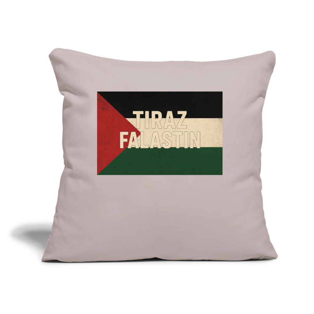 Coussin et housse de 45 x 45 cm - taupe clair