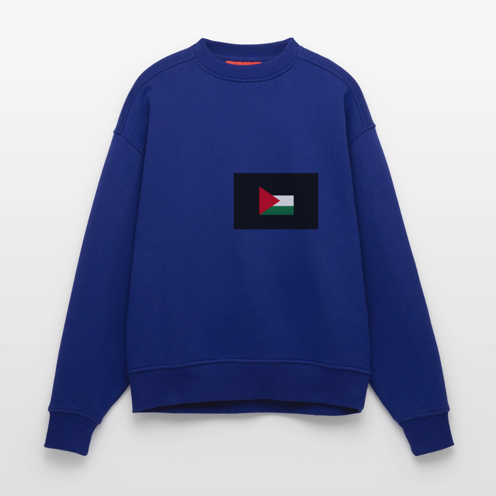 Sweat bio épais oversize fabriqué en UE palestine - Iconic Blue