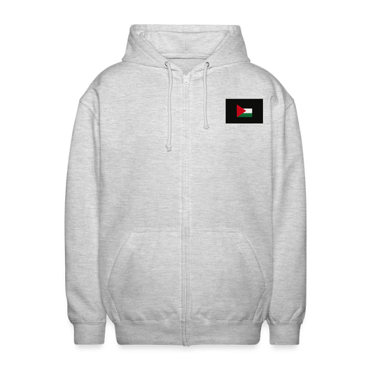 Veste à capuche unisexe Palestine - gris clair chiné