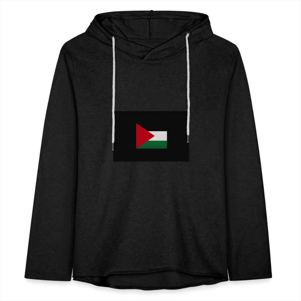 Sweat-shirt à capuche léger unisexe Palestine - charbon