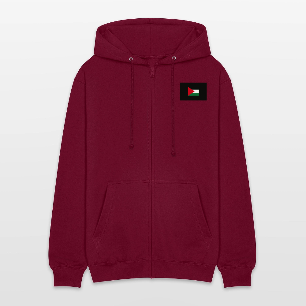 Veste à capuche unisexe Palestine - bordeaux