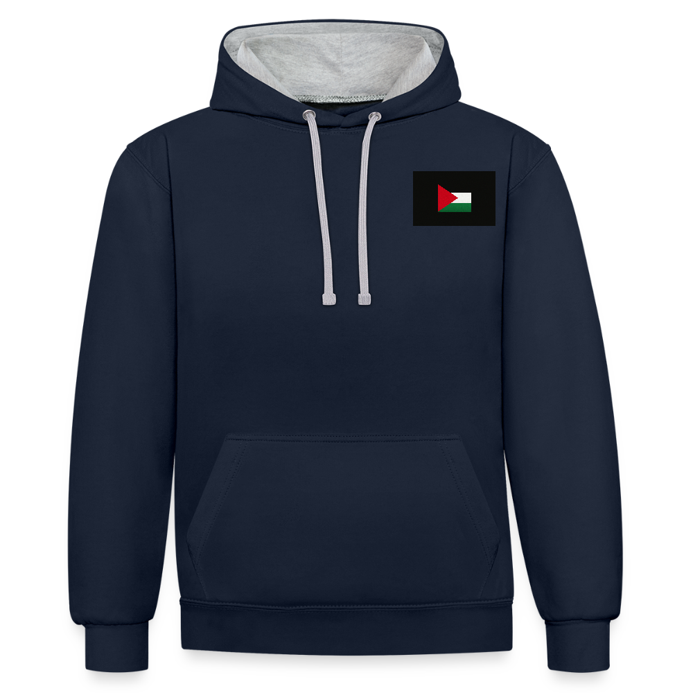 Sweat-shirt contraste Palestine - bleu marine/gris chiné