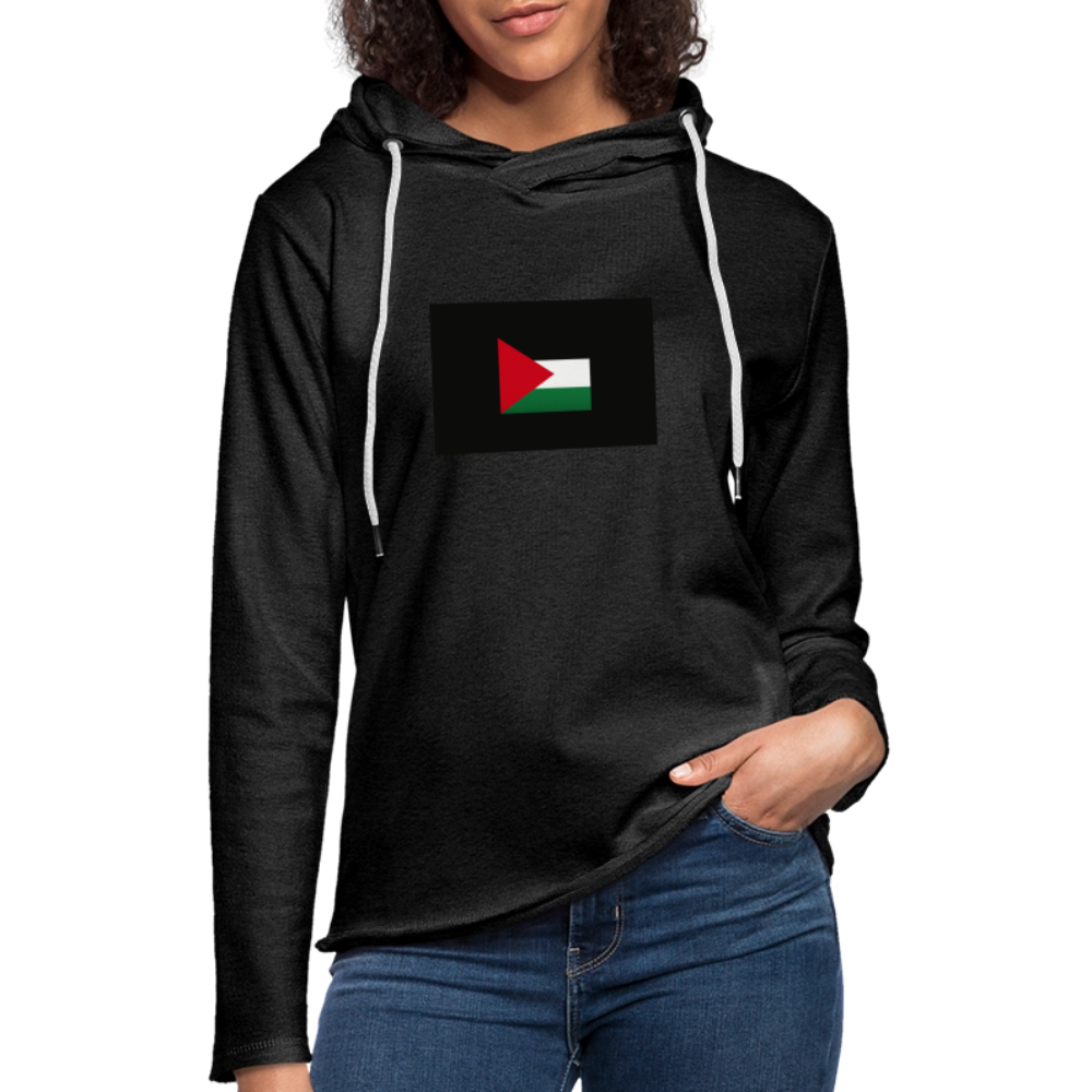 Sweat-shirt à capuche léger unisexe Palestine - charbon