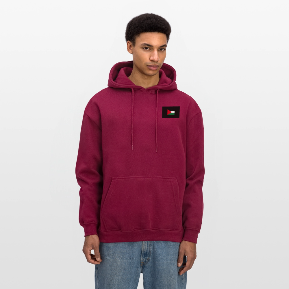 Sweat Ă  capuche oversize unisexe Palestine - bordeaux
