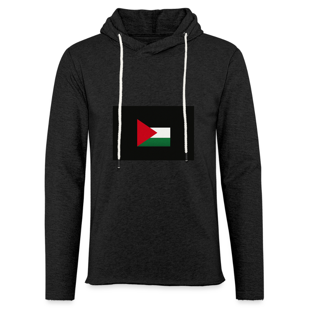 Sweat-shirt à capuche léger unisexe Palestine - charbon