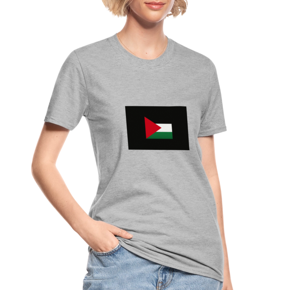 T-shirt polycoton Unisexe Palestine - gris chiné