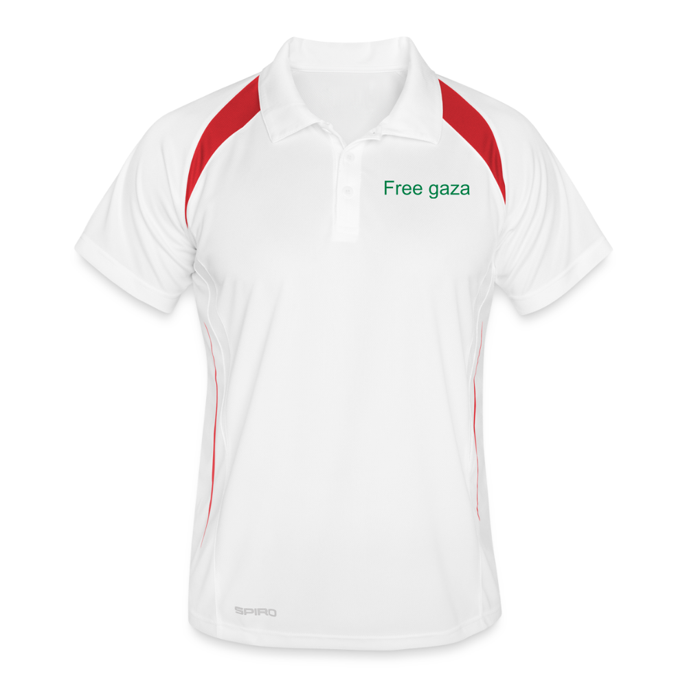 Men's Polo breathable Palestine - white/red