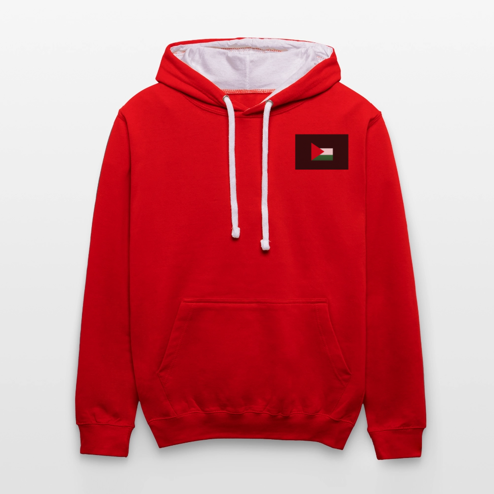 Sweat-shirt contraste Palestine - rouge/blanc