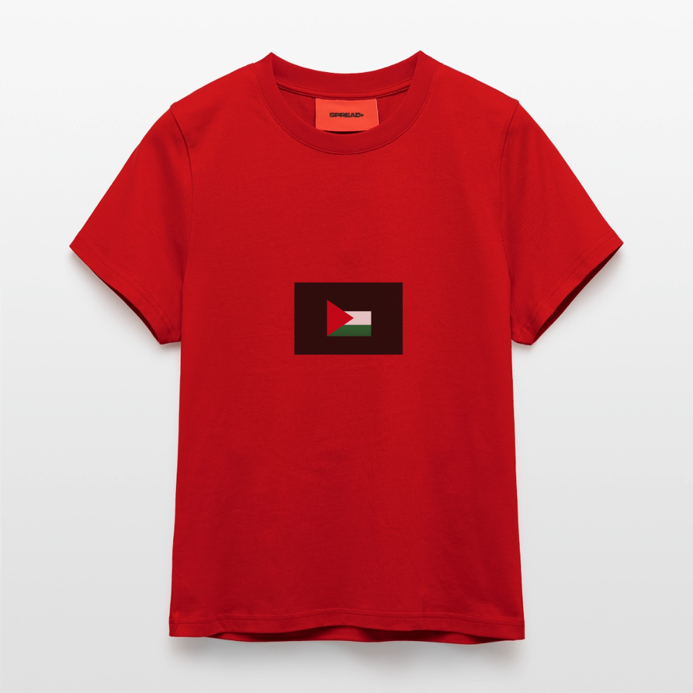 T-shirt bio slim fit fabriqué en UE palestine - rouge